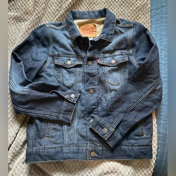 Levi Strauss Youth sz M 10-12yrs Women S  Jean Jacket Pockets Western Classic - Picture 9 of 10
